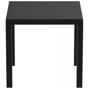 de garantie authentique Alterego Table De Terrasse ‘CANTINA’ Design En Matière Plastique Noire – 80×80… 11