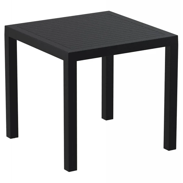 de garantie authentique Alterego Table De Terrasse ‘CANTINA’ Design En Matière Plastique Noire – 80×80… 5