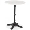 soldes en ligne Alterego Petite Table Bistrot Ronde ‘MARAY’ Style Rustique En Pierre Blanche Ef… 5