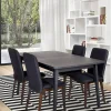 soldes magasin MES Table à Manger 140x90x75 Cm Décor Chêne Noir – ELIAS 5