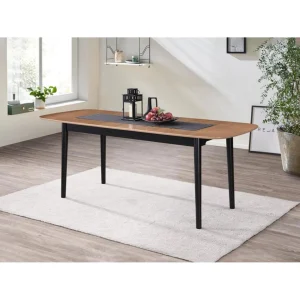 Vente-unique Table à Manger Extensible 6 à 8 Couverts En MDF Et Hévéa – Naturel… pas cher 9