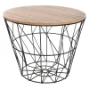 3S. X Home Table Basse Beige Avec Structure Filaire En Acier Noir KUMI vente en ligne 11