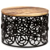 boutique en ligne Chunhelife Table Basse Bois De Manguier Massif 60 X 40 Cm 5