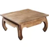 3S. X Home Table Basse Carrée En Bois Naturel KABAENA REMISE allant 19