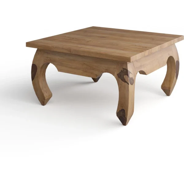 3S. X Home Table Basse Carrée En Bois Naturel KABAENA REMISE allant 4