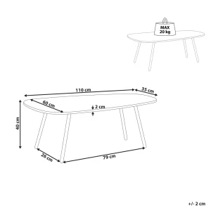 achat Beliani Table Basse Effet Marbre Blanc Et Noir BIDDLE 9