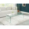 Vente-unique Table Basse En Verre Trempé – Transparent – MADRO Pas Cher soldes France 14