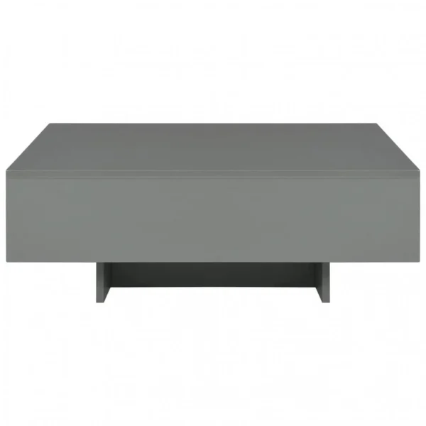 magasin pour Chunhelife Table Basse Gris Brillant 85 X 55 X 31 Cm MDF 4