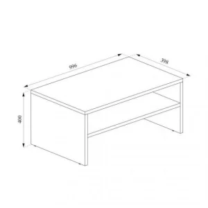 Large choix en ligne MPC Table Basse Mdf Blanc 99,6 X 40,1 X 39,8 Cm (lxhxp) 9