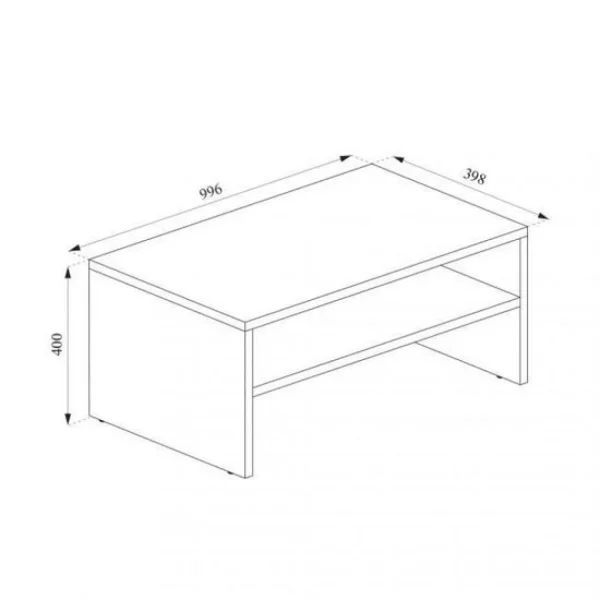 Large choix en ligne MPC Table Basse Mdf Blanc 99,6 X 40,1 X 39,8 Cm (lxhxp) 4