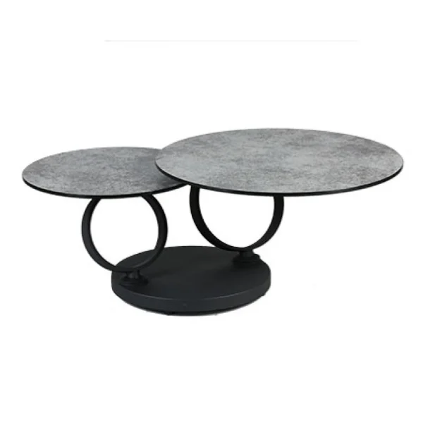 MES Table Basse Plateaux Aspect Céramique Anthracite – KANDINSKY pas cher 1