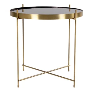 HOUSE NORDIC Table Basse Ronde 48 Cm En Verre Et En Acier Doré CHOQUI soldes officiel 21