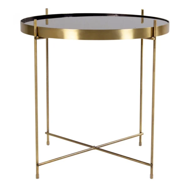 HOUSE NORDIC Table Basse Ronde 48 Cm En Verre Et En Acier Doré CHOQUI soldes officiel 7