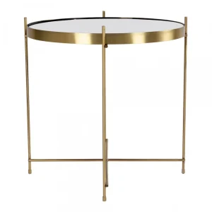 HOUSE NORDIC Table Basse Ronde 48 Cm En Verre Et En Acier Doré CHOQUI soldes officiel 23