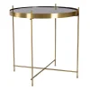 HOUSE NORDIC Table Basse Ronde 48 Cm En Verre Et En Acier Doré CHOQUI soldes officiel 17