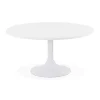 MES Table Basse Ronde 90 Cm Plateau En Bois Blanc Et Pied Blanc – LIVY authentiques 17