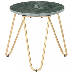 grand choix Chunhelife Table Basse Vert 40x40x40 Cm Pierre Véritable Et Texture Marbre 13