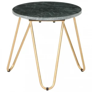 grand choix Chunhelife Table Basse Vert 40x40x40 Cm Pierre Véritable Et Texture Marbre 15