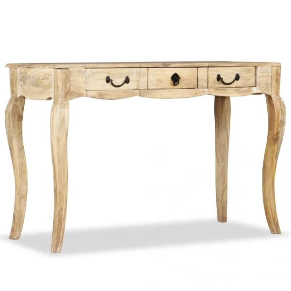 SANS MARQUE Table Console Bois De Manguier Massif 120 X 50 X 80 Cm – Brun magasin en ligne france 4