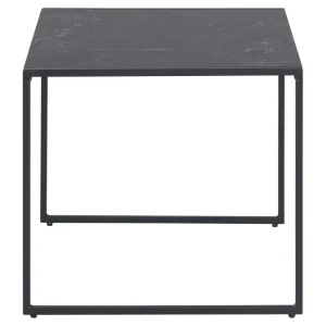 belle TOILINUX Table D’appoint Carré En Mélaminé Et Métal – L.50 Cm X H. 45 Cm – … 9