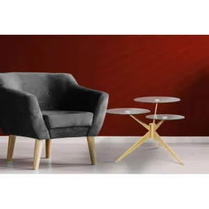 Paris Prix Table D’Appoint Design Triplet 75cm Or marque moins cher 7