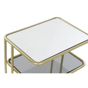 Pegane Table D’appoint En Métal Doré Et Verre – Longueur 40 X Profondeur 31… mode tendance 12