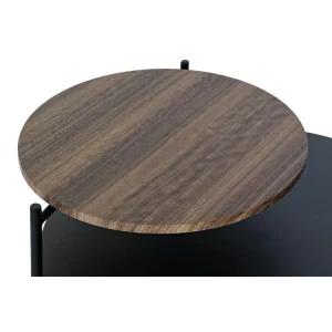 Nouvelle Collection Pegane Table D’appoint En Métal Et Bois Coloris Noir Marron – Longueur 70 X … 13