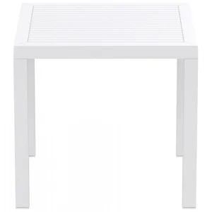 vente à bas prix Alterego Table De Terrasse ‘CANTINA’ Design En Matière Plastique Blanche – 80x… 11