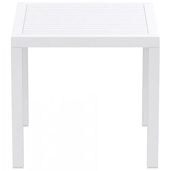 vente à bas prix Alterego Table De Terrasse ‘CANTINA’ Design En Matière Plastique Blanche – 80x… 4