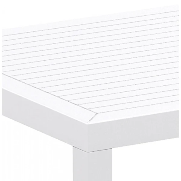 vente à bas prix Alterego Table De Terrasse ‘CANTINA’ Design En Matière Plastique Blanche – 80x… 6