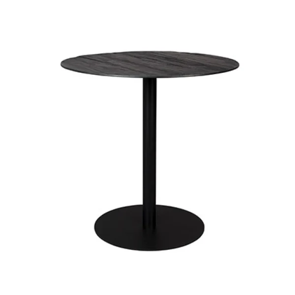 Distributeur Officiel MES Table Ronde 75×75 Cm Décor Pin Noir Et Métal – BRAZA 1