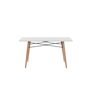 Beliani Table Blanche 140 X 80 Cm BIONDI – Blanc mode 15