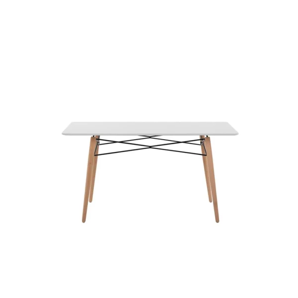 Beliani Table Blanche 140 X 80 Cm BIONDI – Blanc mode 6