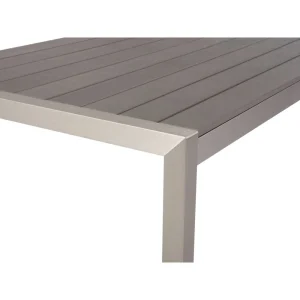 Beliani Table De Jardin En Aluminium Et Bois Synthétique Gris 180 X 9… Les achats en ligne 12