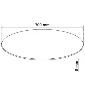 VidaXL Dessus De Table Ronde En Verre Trempé 700 Mm offre spéciale 12