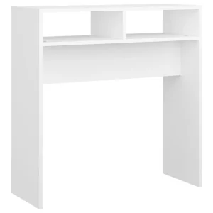 VidaXL Table Console Blanc 78x30x80 Cm Aggloméré officiel 9