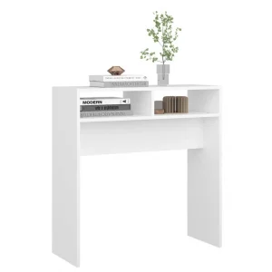 VidaXL Table Console Blanc 78x30x80 Cm Aggloméré officiel 13